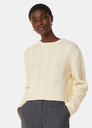 Cable Detail Crew Neck Knit