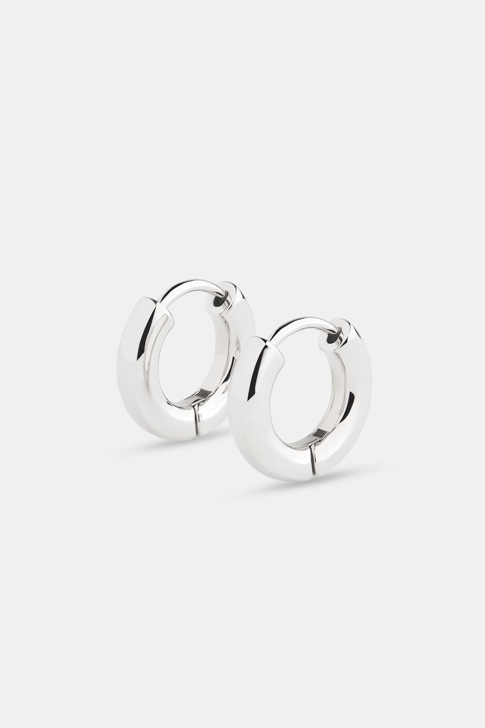 Silver Classic Huggie Hoop