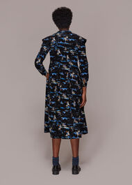 Cowboy Print Cord Collar Dress