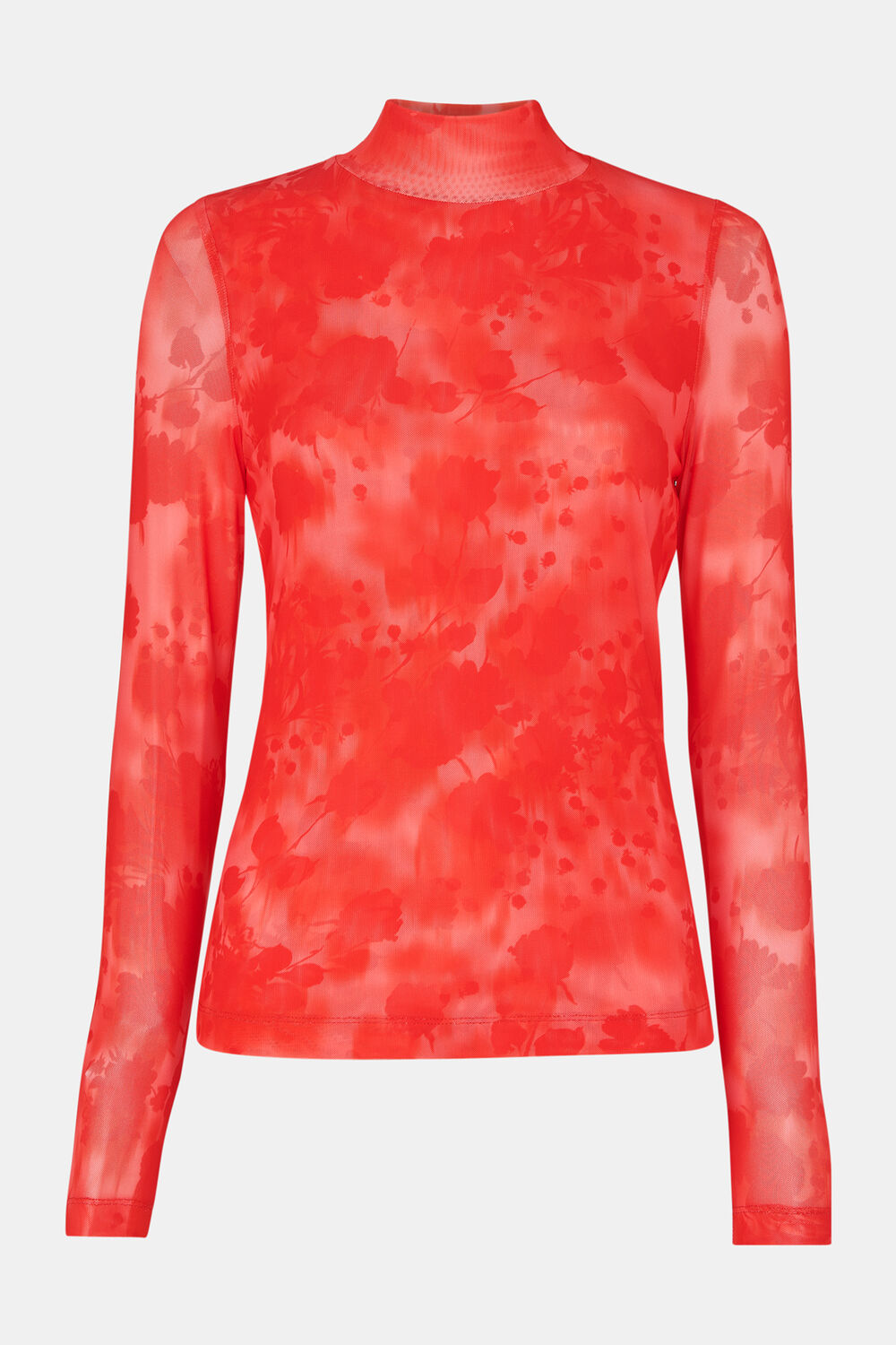 Blurred Blooms Mesh Top