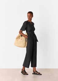 Petite Fiona Linen Button Jumpsuit