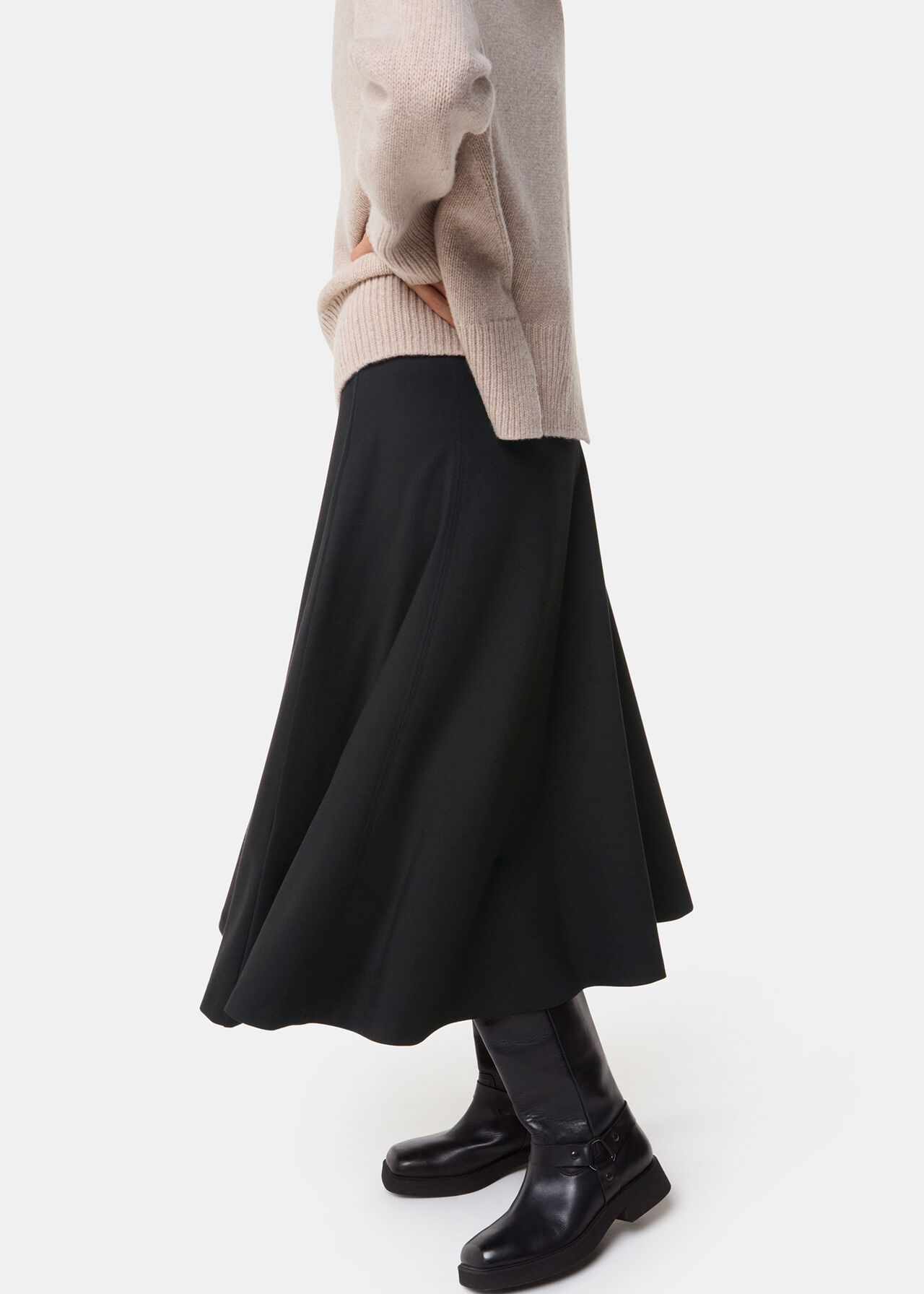 Ponte Full Skirt