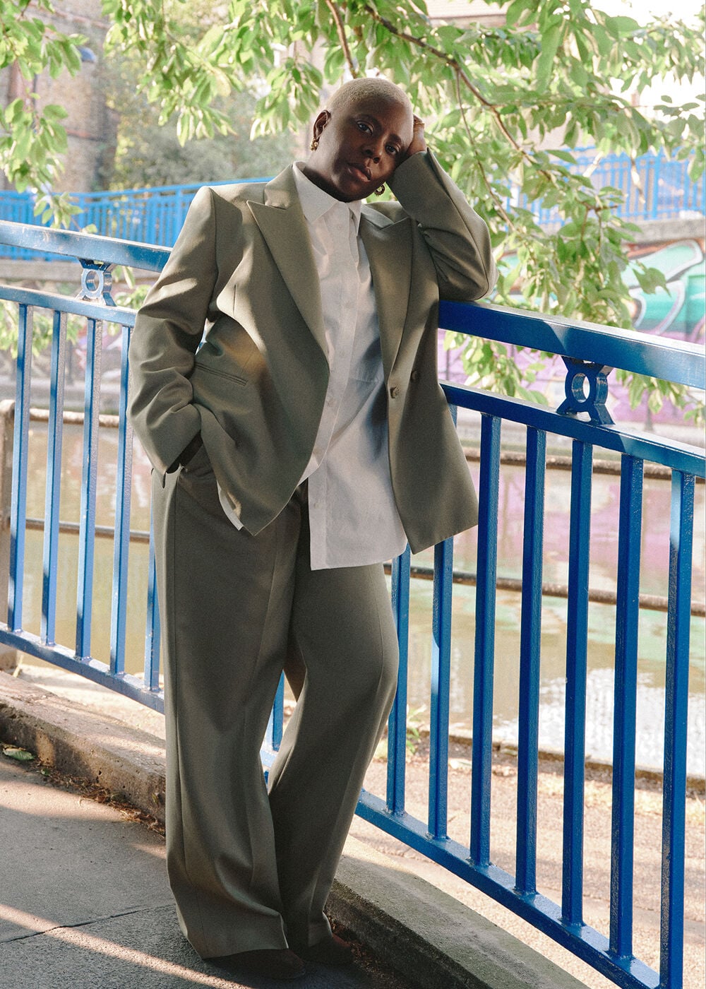 Dark Green Straight Leg Trouser