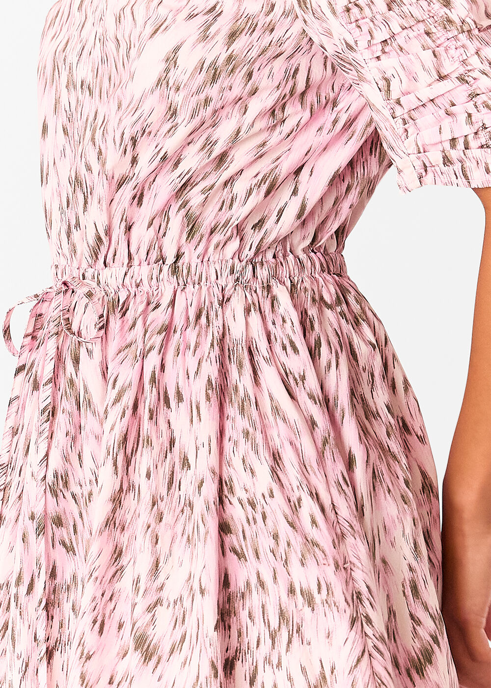 Petite Leopard Cotton Midi Dress