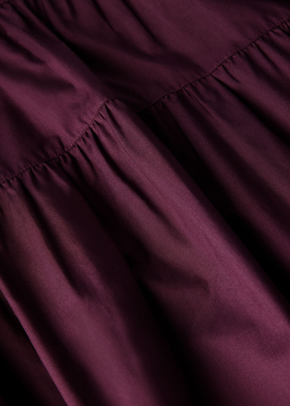 Tier Hem Cotton Skirt