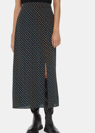 Scattered Hearts Midi Skirt