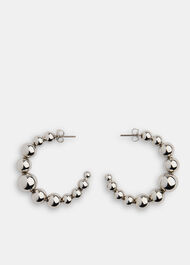 Sphere Beaded Large Hoop