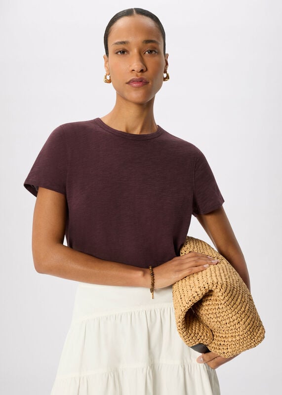 Plum Posie Double Trim Tee