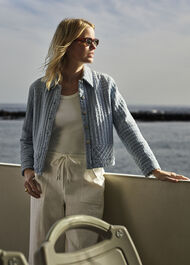 Cotton Quilted Chambray Jacket