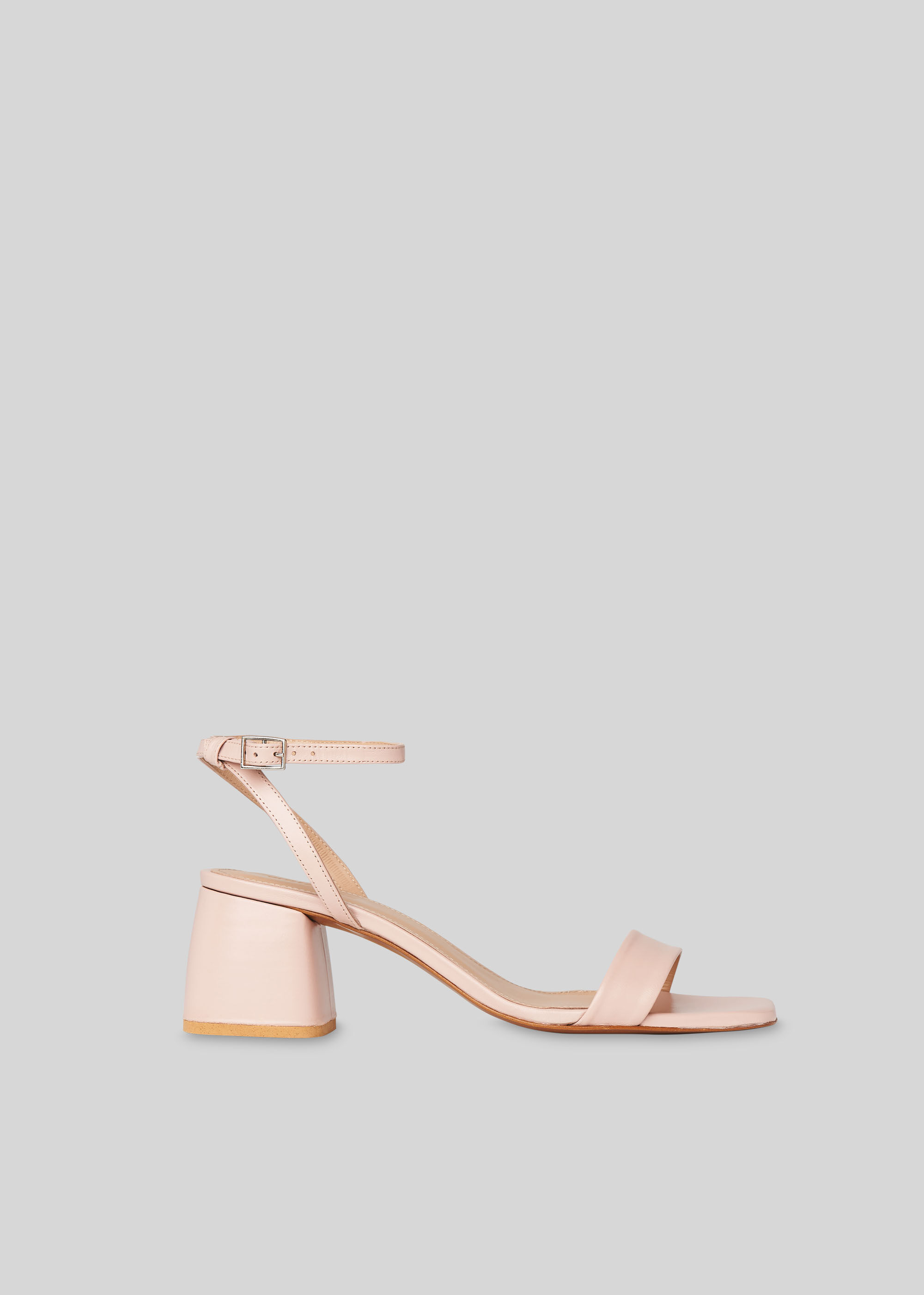 Pale Pink Hale Block Heel Sandal 