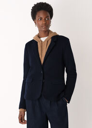Slim Jersey Jacket Navy