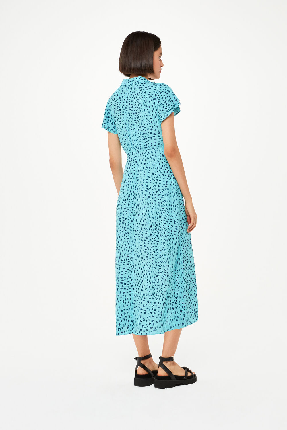 Nina Speckled Spot Midi Dress