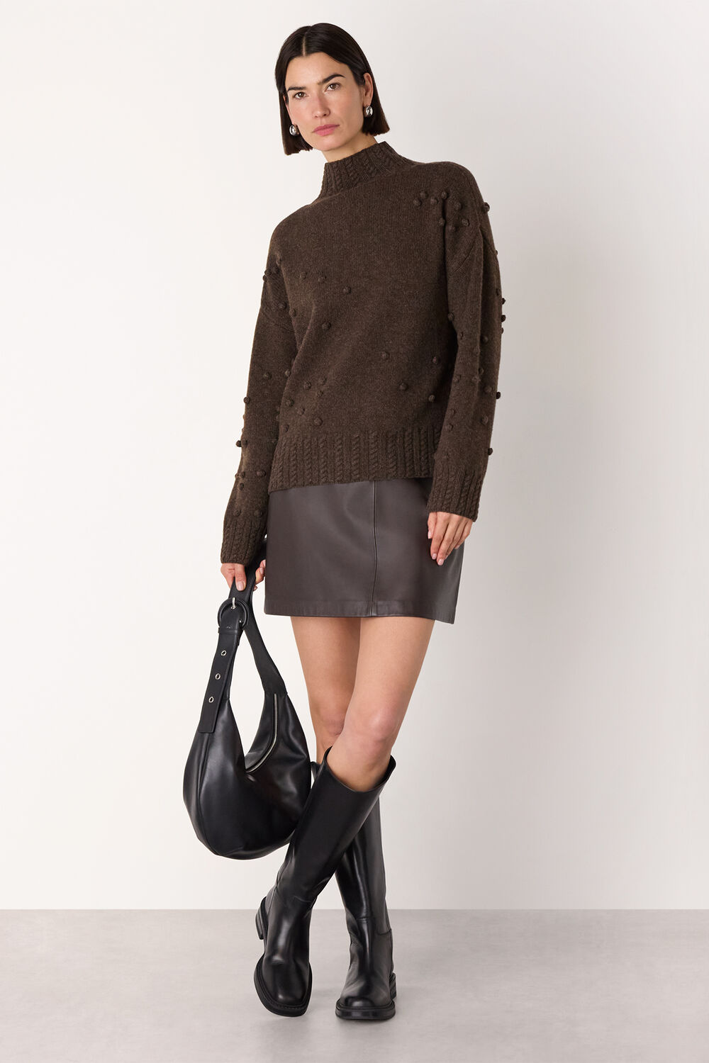 Wool Irregular Bobble Knit