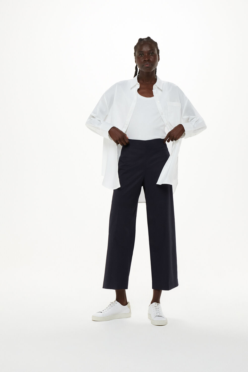 Navy Katie Cropped Pants&nbsp;