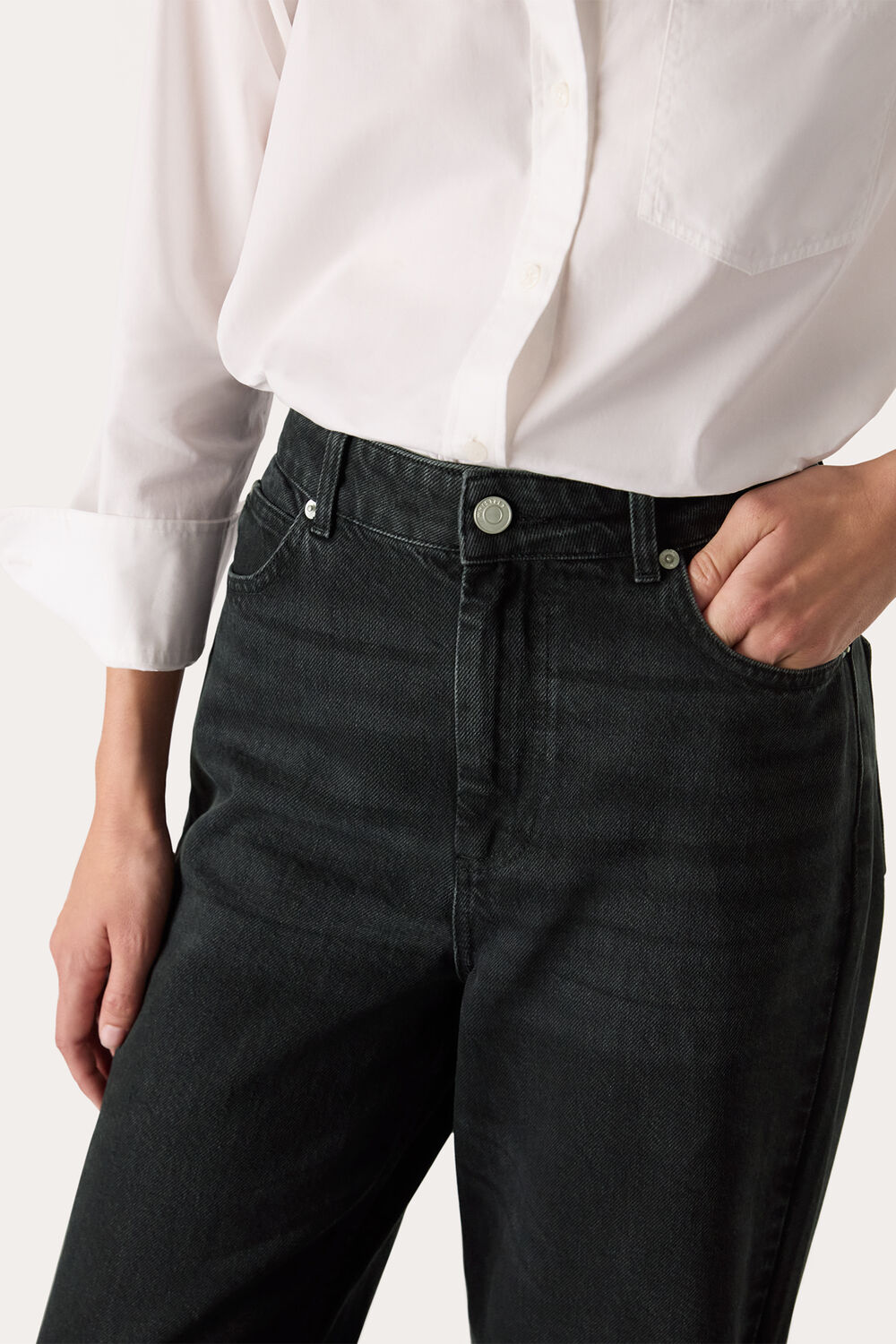 Black Straight Full Length Jean
