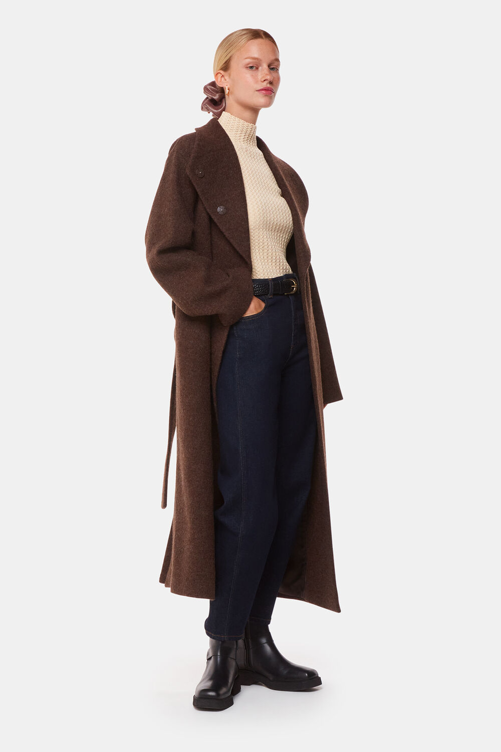Textured Detail High Neck Knit