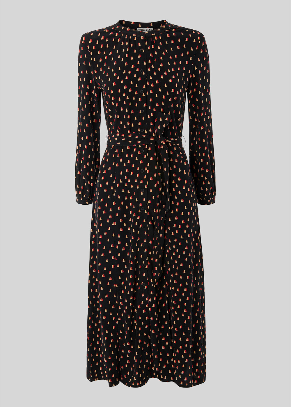 Triangle Print Shirt Dress