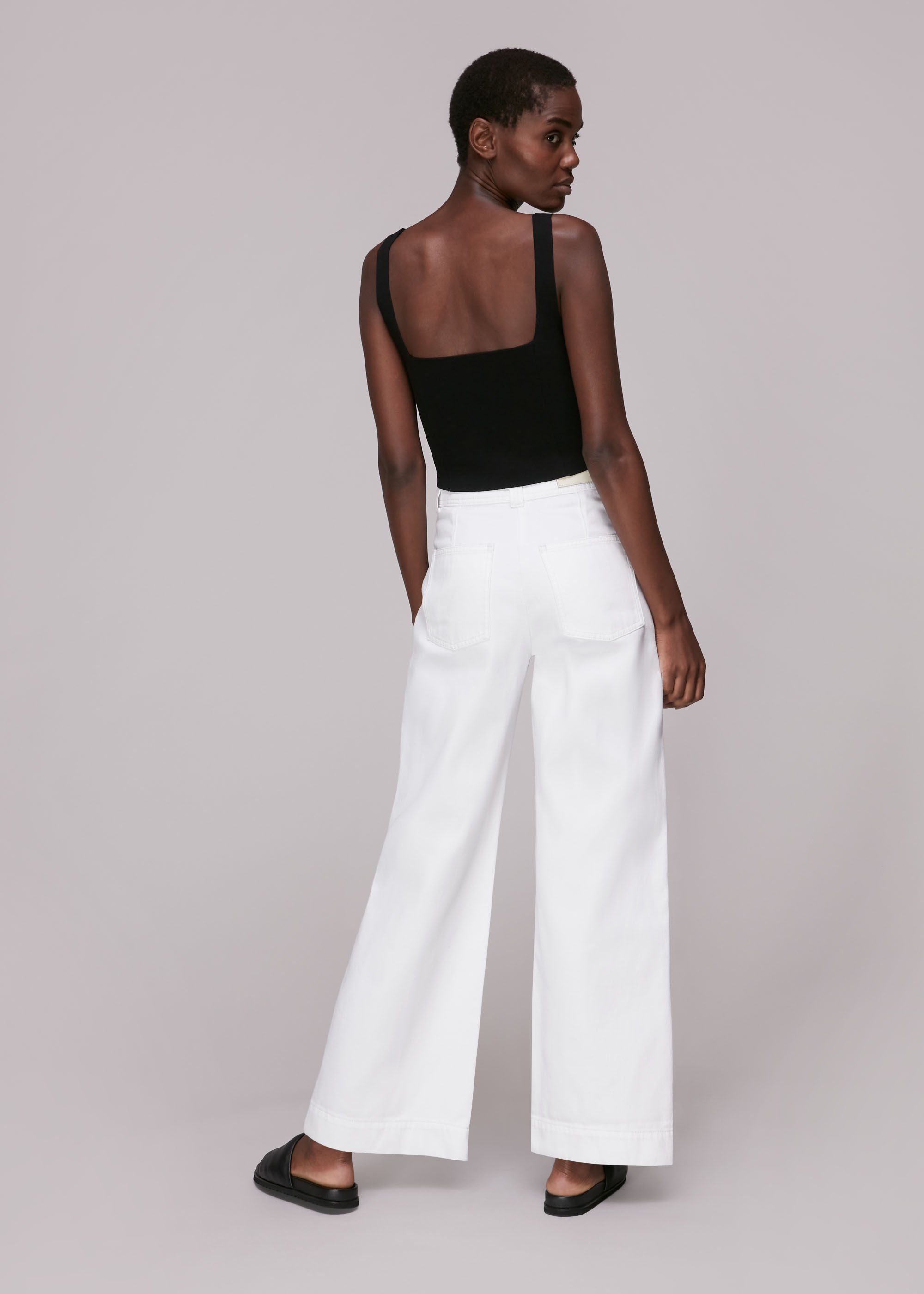 River Island Pleated Wide Leg Trousers in White | Lyst Canada