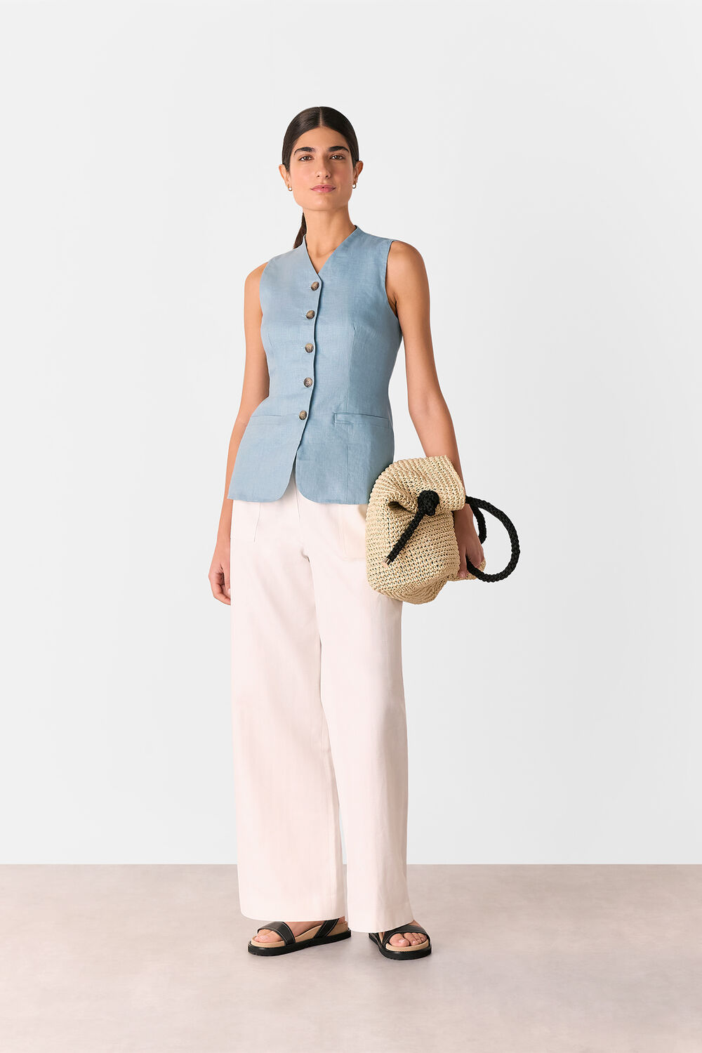 Molly Linen Waistcoat
