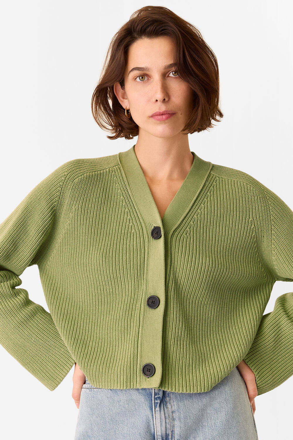 Green Nala Cotton Cardigan