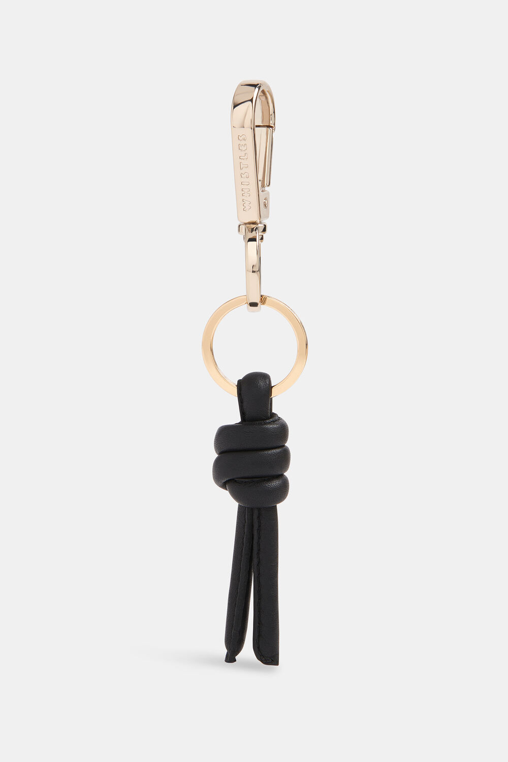 Black Leather Knotted Keyring