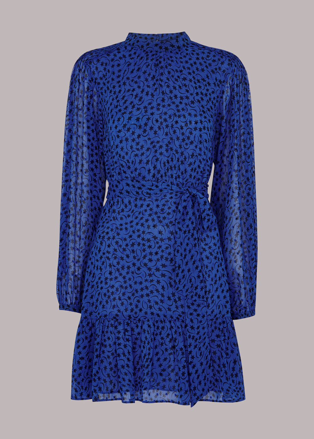 Warped Star Print Dobby Dress