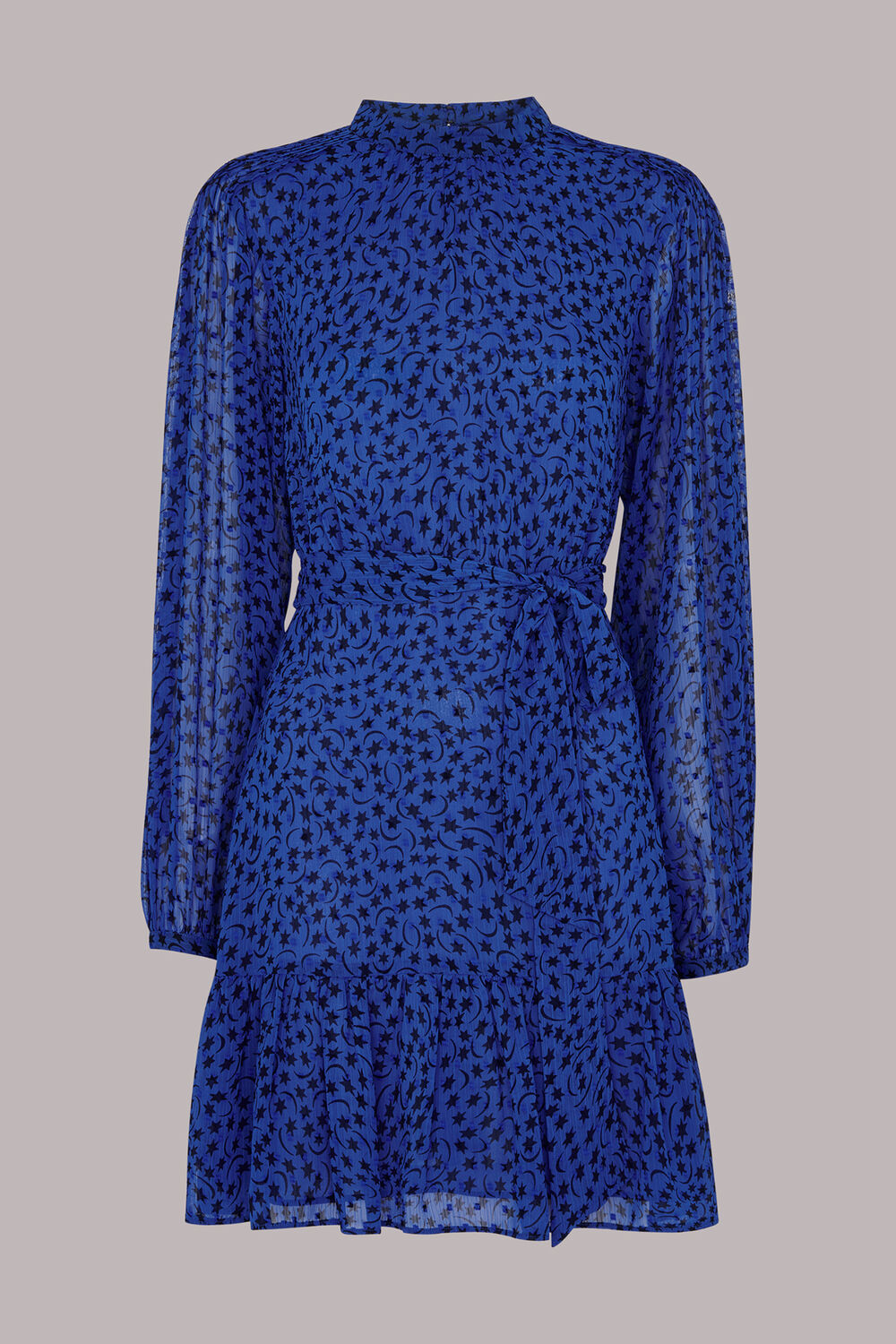 Warped Star Print Dobby Dress