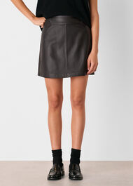 Leather A line Skirt