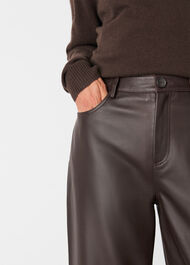 Leather Barrel Leg Trouser