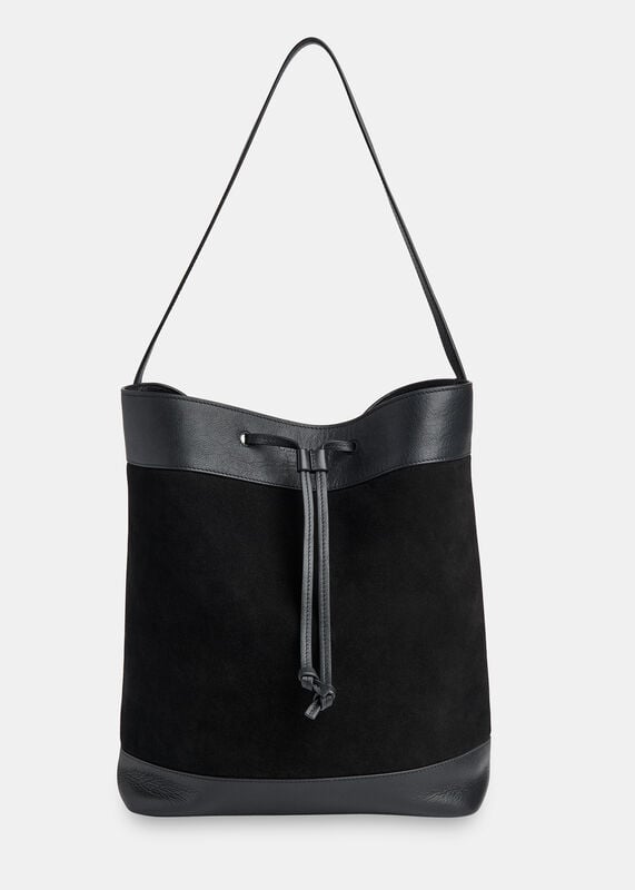 Black Sasha Suede Tote Bag