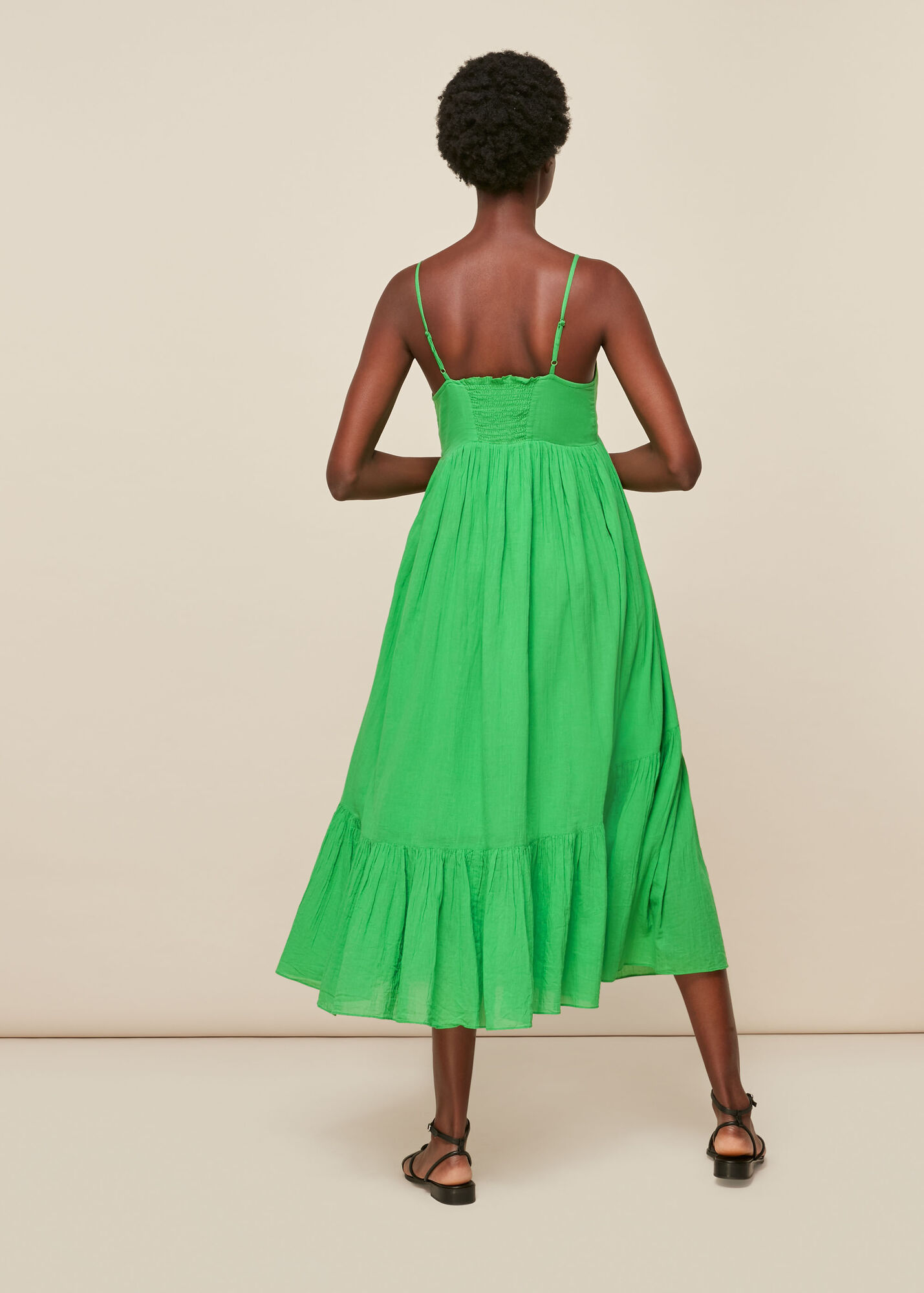 Green Trapeze Dress | WHISTLES