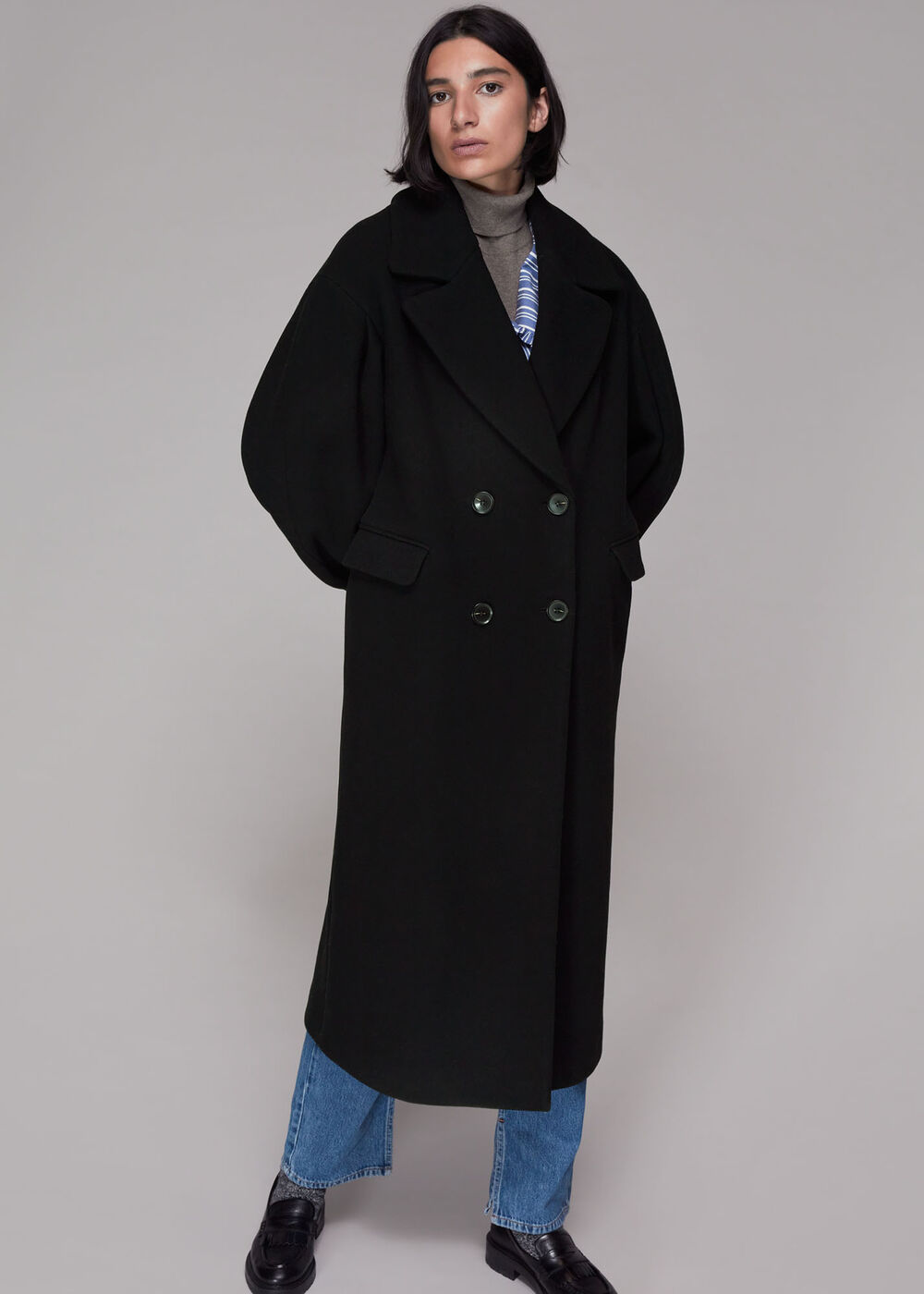 Indira Puff Sleeve Wool Coat