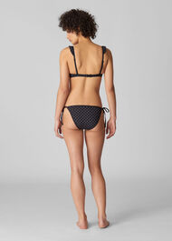 Santiago Spot Bikini Top Black and White