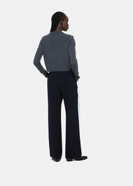 Crepe Side Stripe Trouser