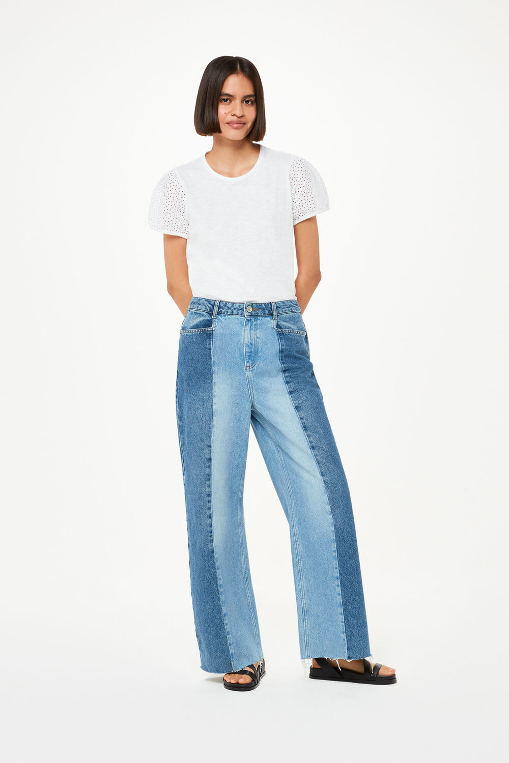 Broderie Puff Sleeve T-Shirt