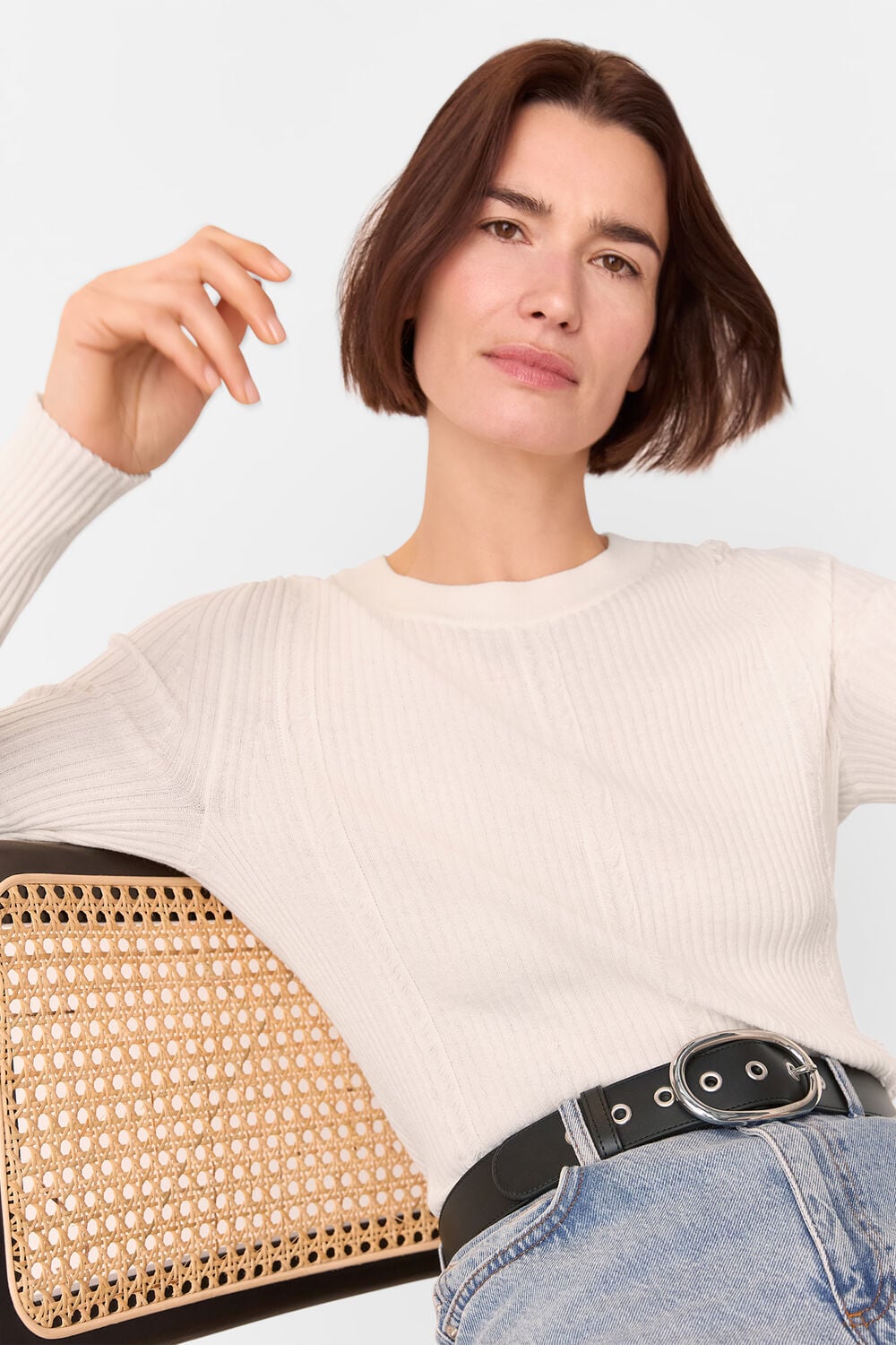 Black Eyelet Detail Belt