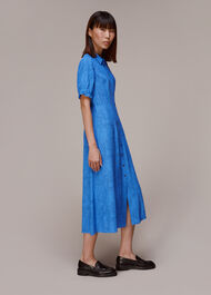 Peri Spotted Check Shirt Dress