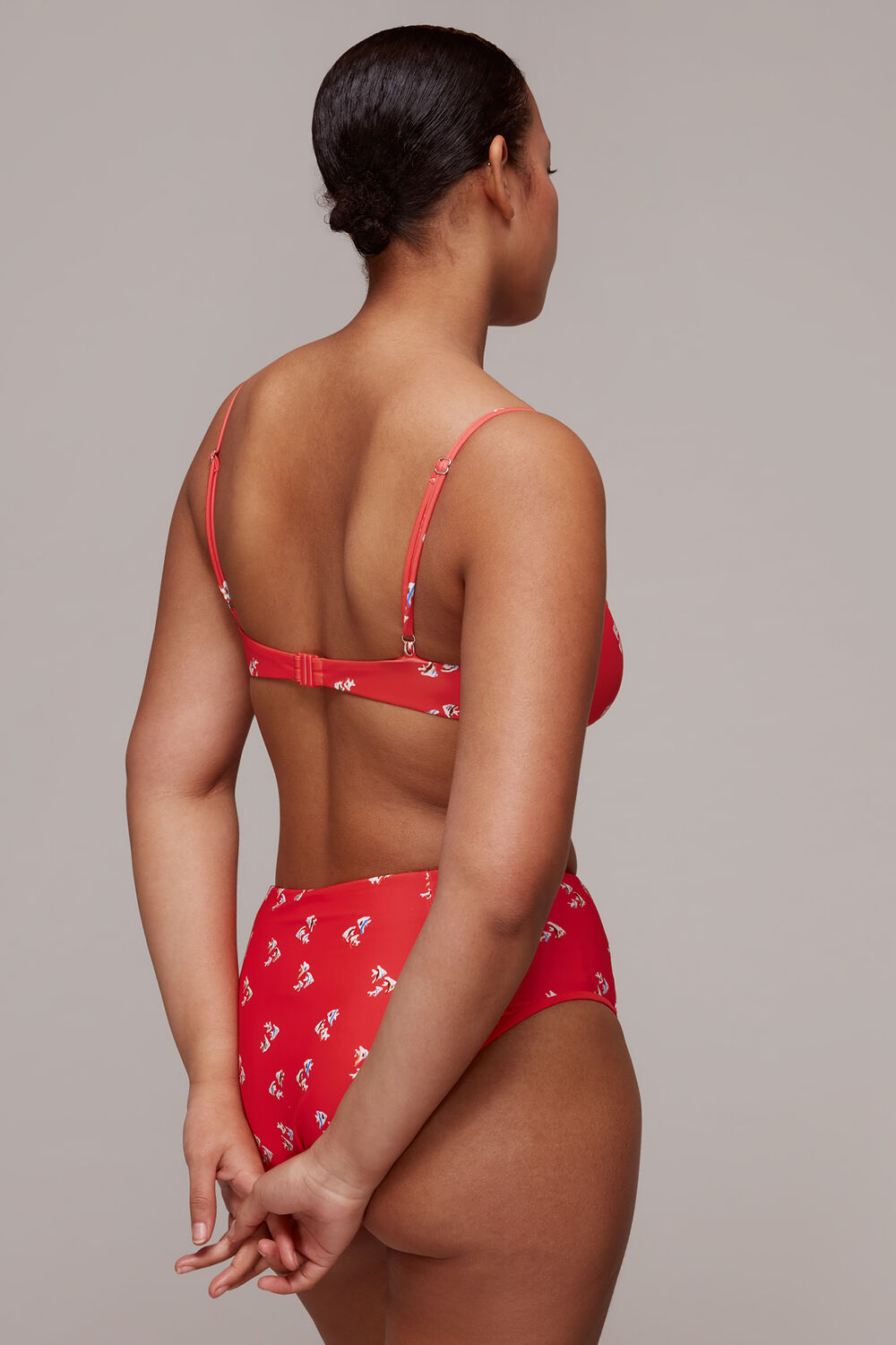 Fish Printed Bikini Top