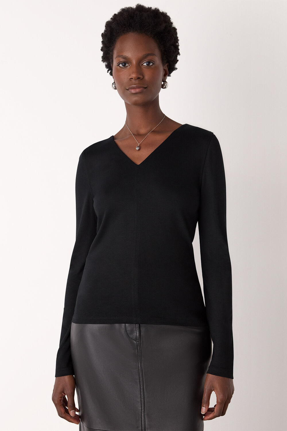 V Neck Long Sleeve Top