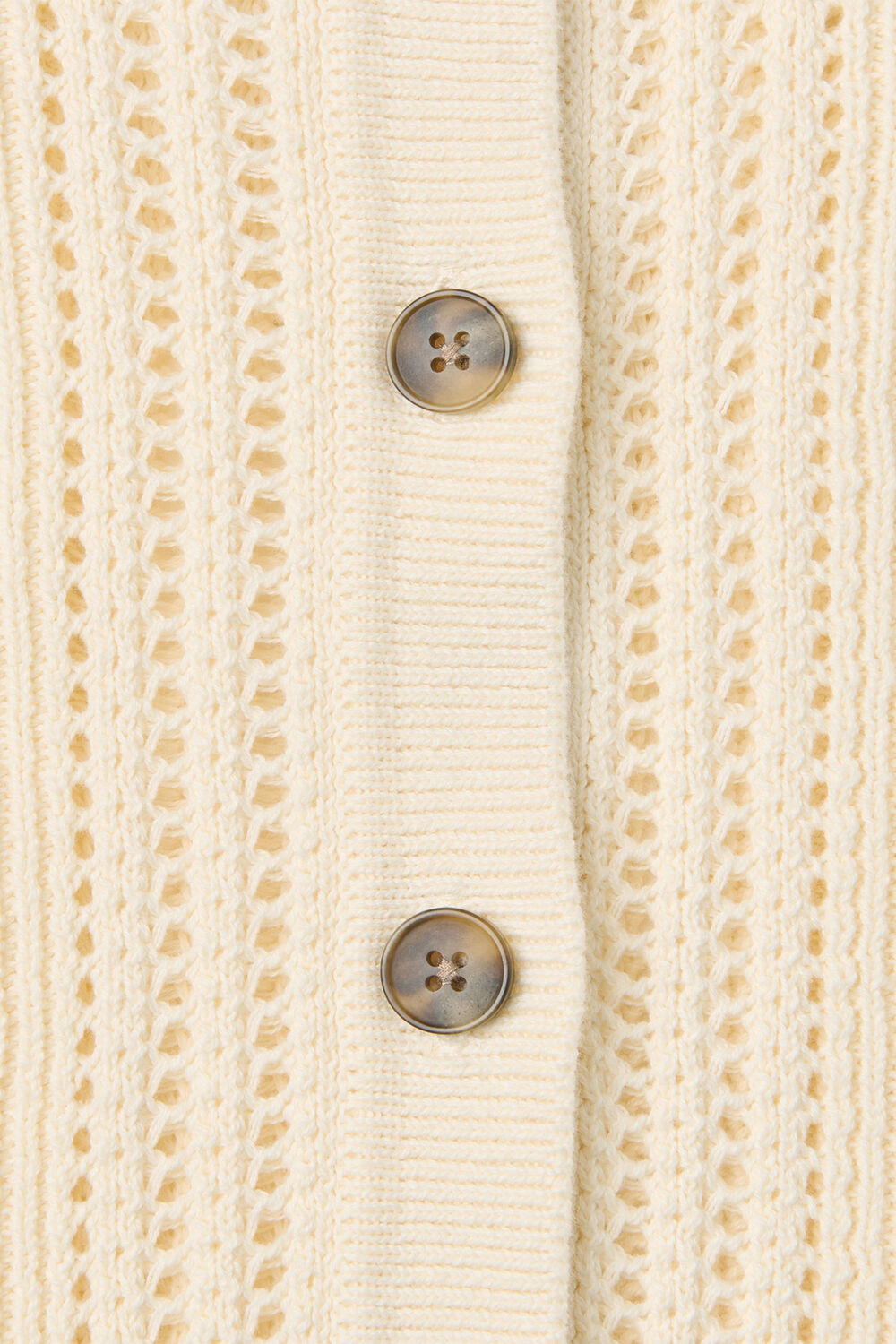 Ivory Crochet Knitted Shirt