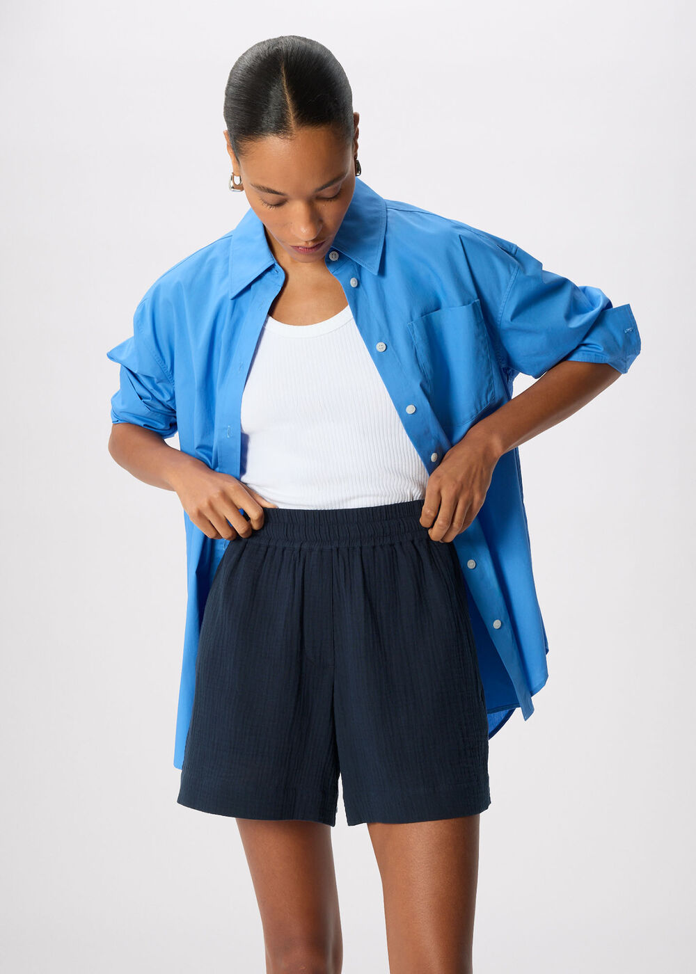 Pull On Cheesecloth Short