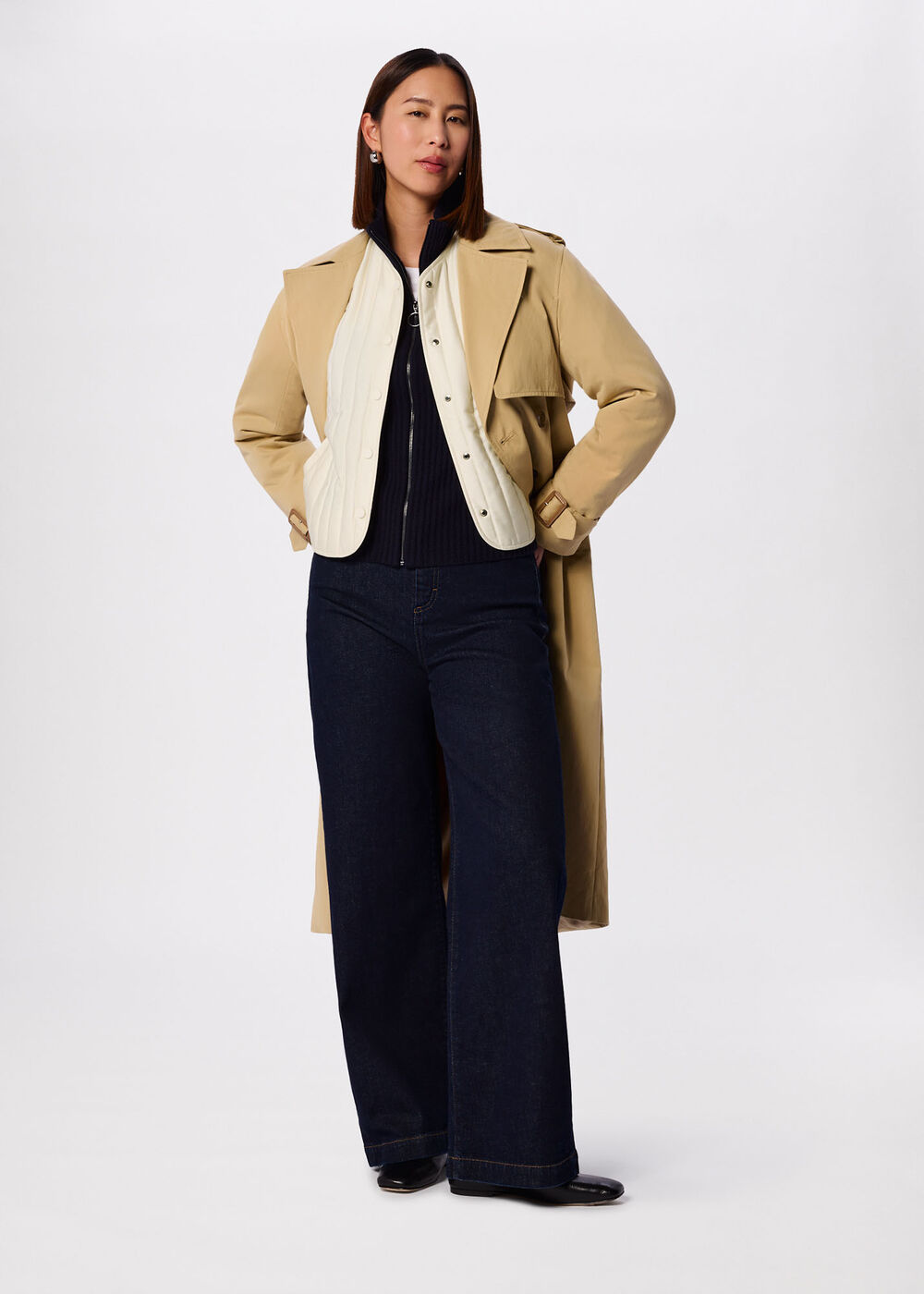 Cone Sleeve Quilted Jacket