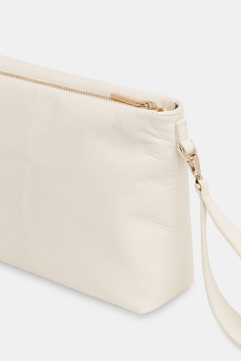 Ivory Avah Zip Top Clutch