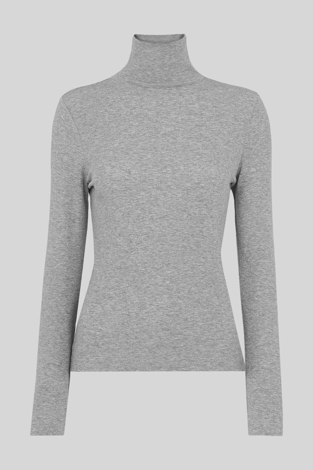 Essential Polo Neck Pale Grey