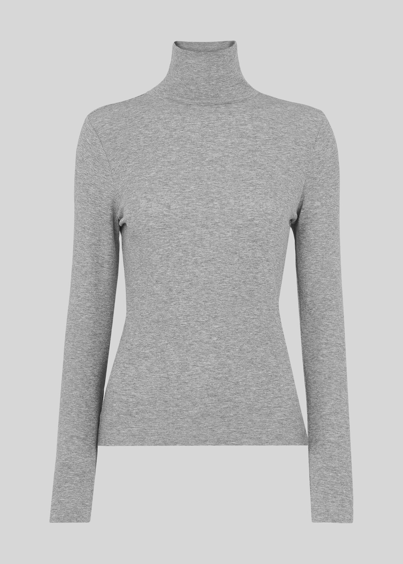 Essential Polo Neck Pale Grey