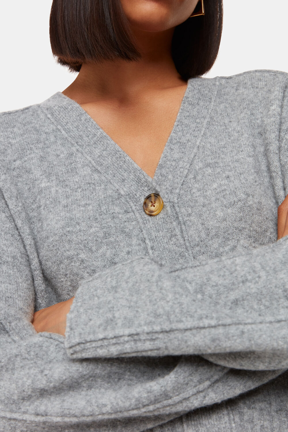 Wool Mix Pocket Cardigan