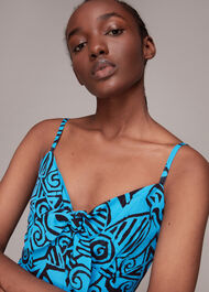 Starflower Print Tie Jumpsuit