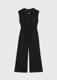 Button Detail Tie Jumpsuit