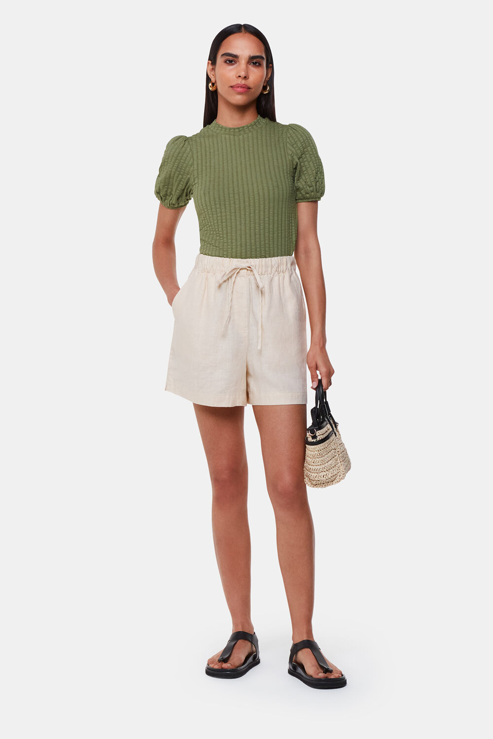 Textured Puff Sleeve Top