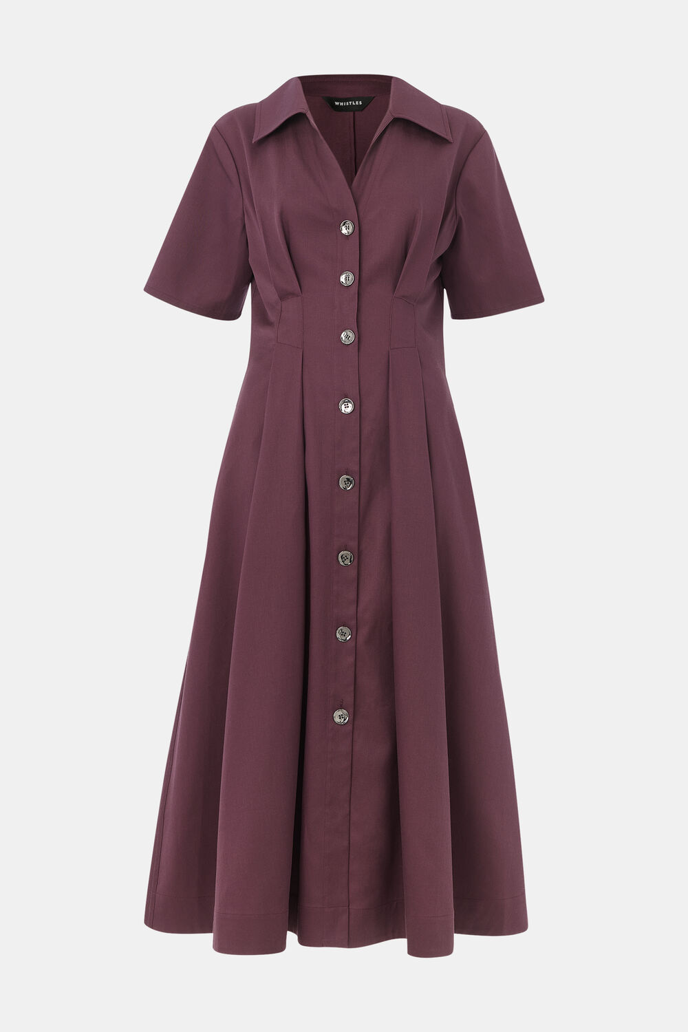 Plum Renee Button Shirt Dress